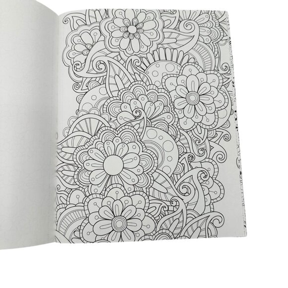 Fabulous Florals Adult Coloring Book 24 Designs Premium Perforated Leisure Arts - Picture 7 of 10